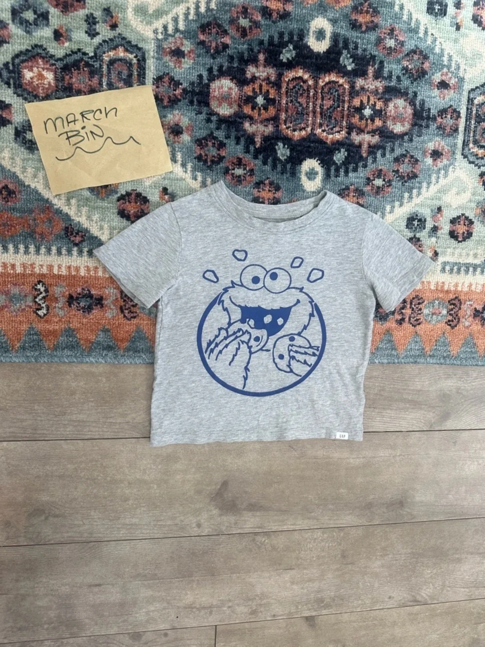 GAP X Sesame Street Cookie Monster Graphic Tee Sz 3T Toddler Boy